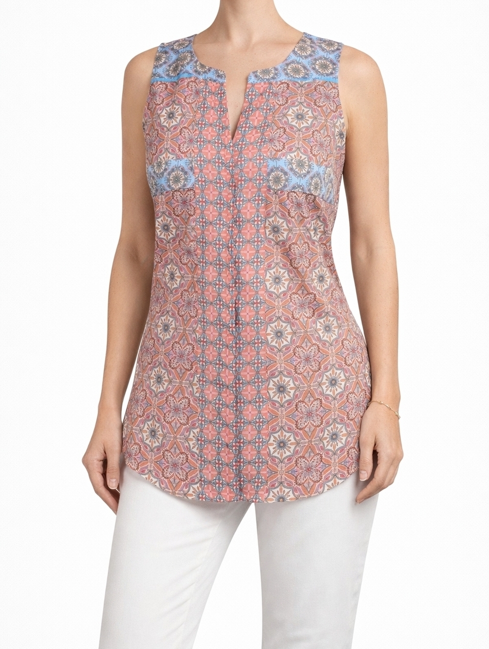 Sanctuary Clothing Women’s Sleeveless Boho Print Blouse Size M Multicolor